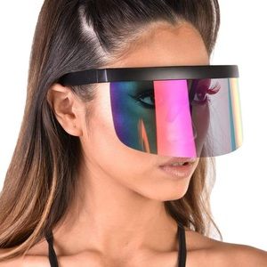 Rainbow colored visor